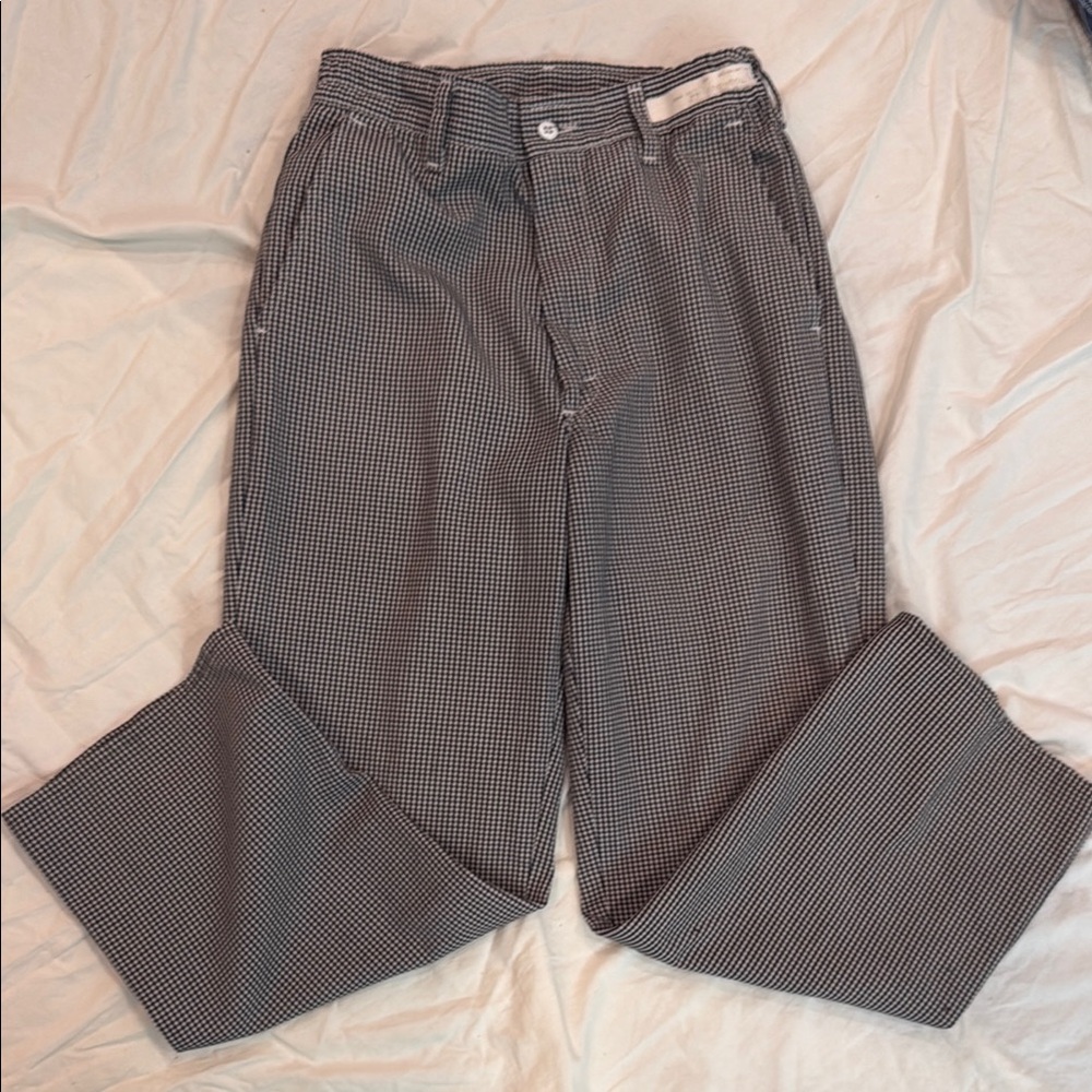 Women's Black and White Checkered Pants